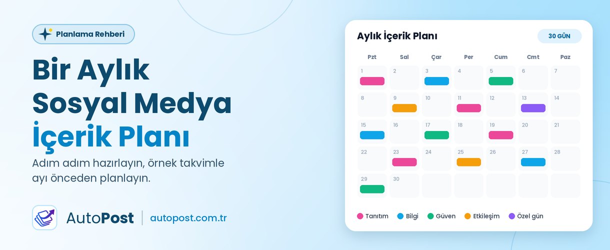 Bir Aylık Sosyal Medya İçerik Planı Nasıl Hazırlanır?